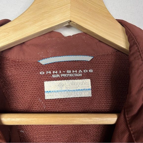 Columbia Rust Orange Omni-Shade Long Sleeve Button Down S - Picture 5 of 5